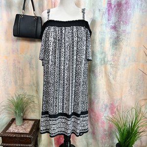 📌Three Pink Hearts Cold Shoulder Short Sleeves Carmen Style Dress